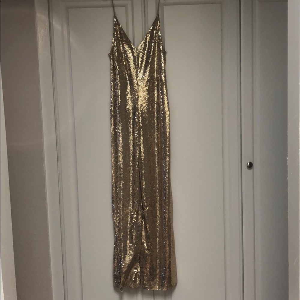 Gold sequins jumpsuit